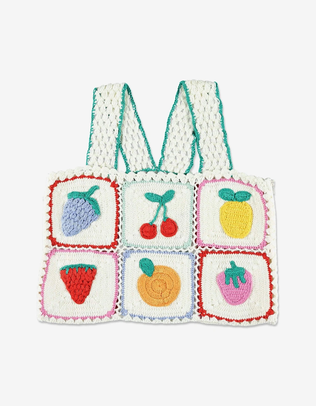 Girls Knitted Fruit Top in Ivory, 5 of 4