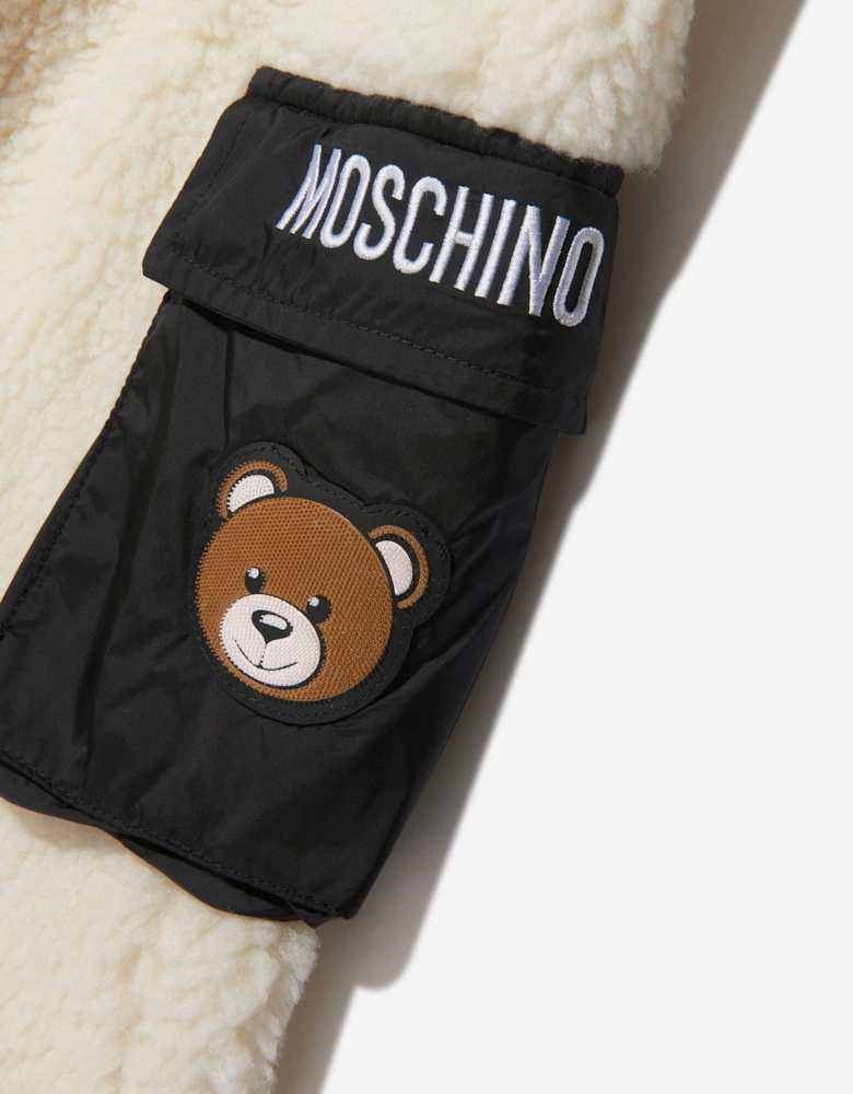 Kids Teddy Bear Pocket Joggers in Ivory