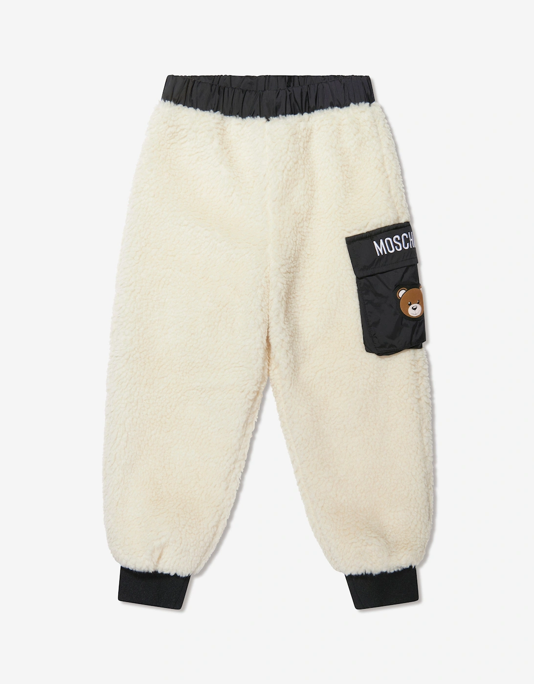 Kids Teddy Bear Pocket Joggers in Ivory, 5 of 4