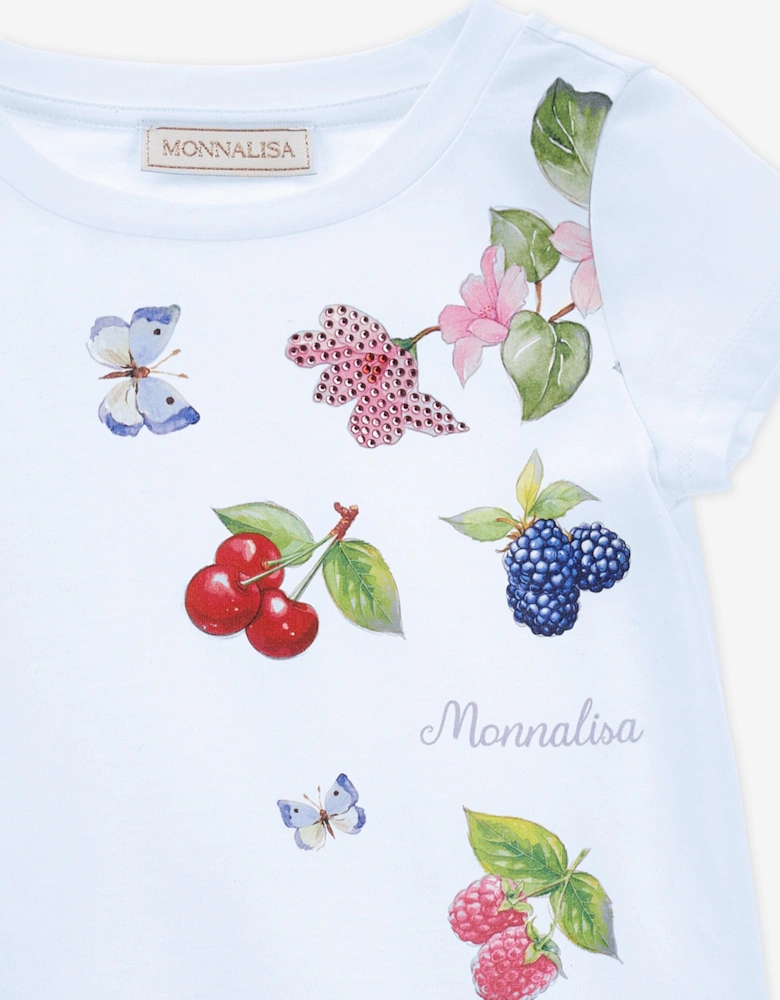 Girls Alice In Wonderland T-Shirt in Blue