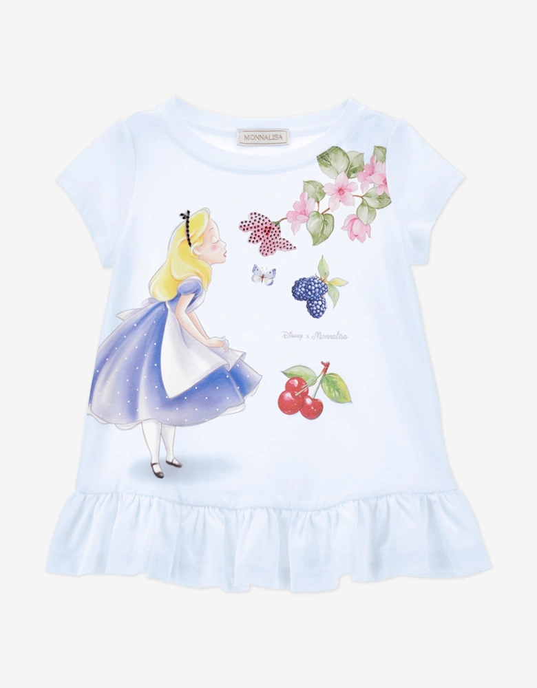 Girls Alice In Wonderland T-Shirt in Blue