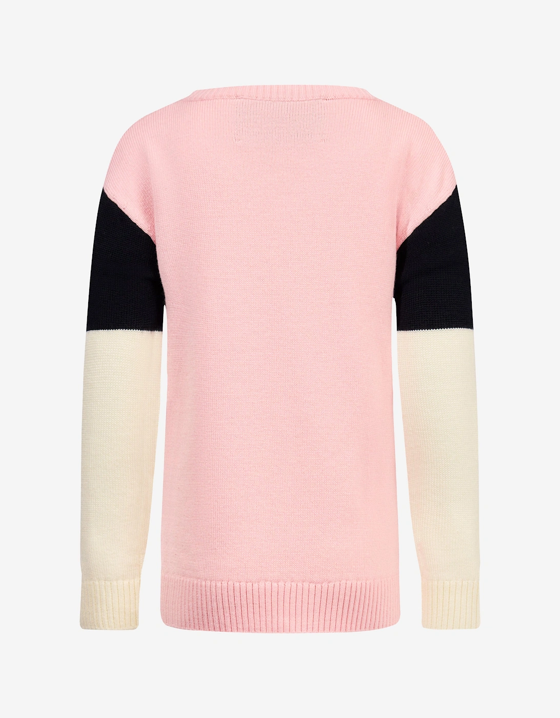 Girls Star Crew Neck Jumper in Pink