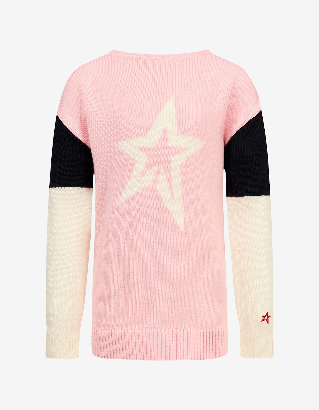 Girls Star Crew Neck Jumper in Pink, 5 of 4
