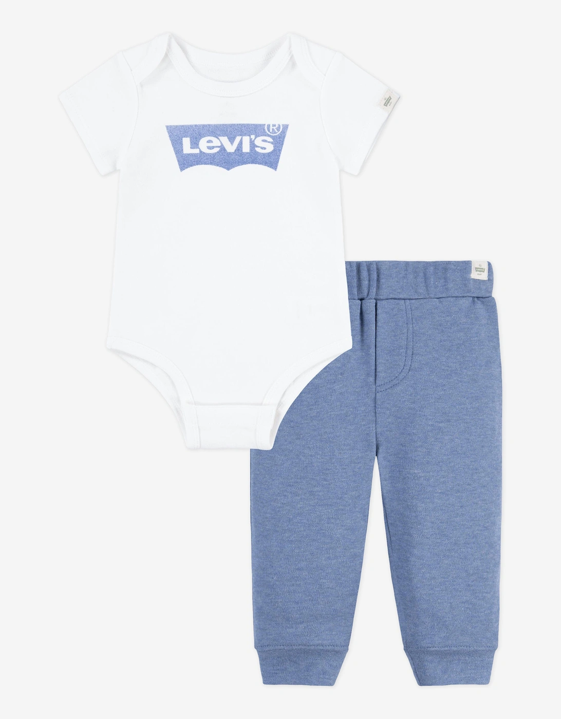 Baby Boys Batwing Bodysuit Set in White, 5 of 4