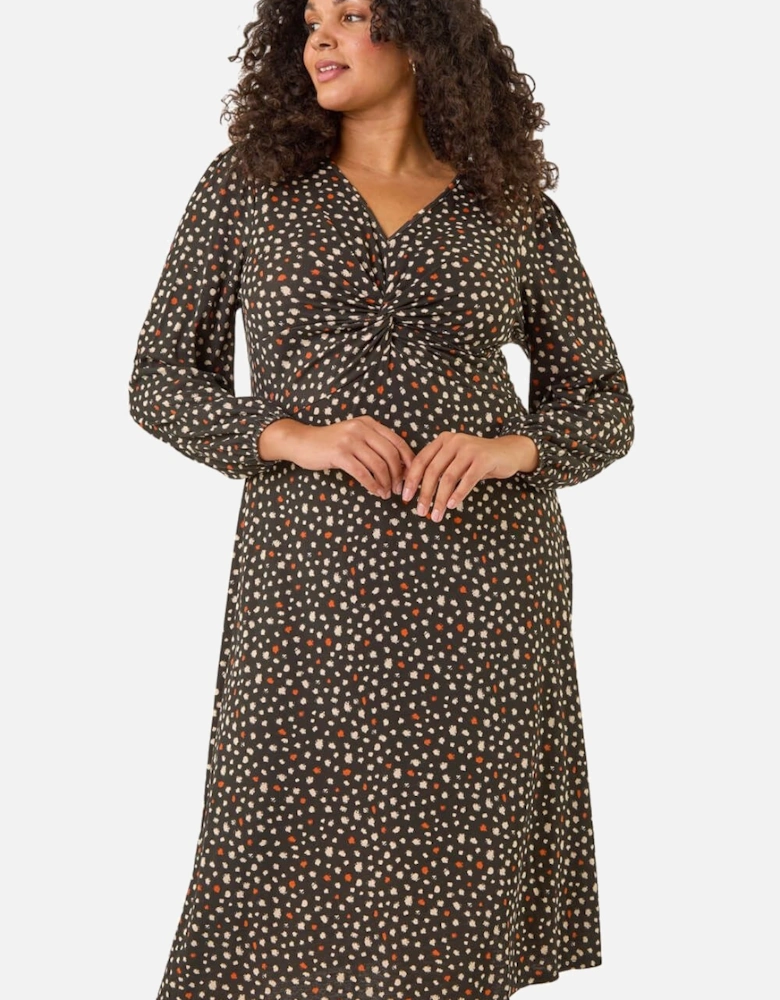 Curve Spot Twist Stretch Dress