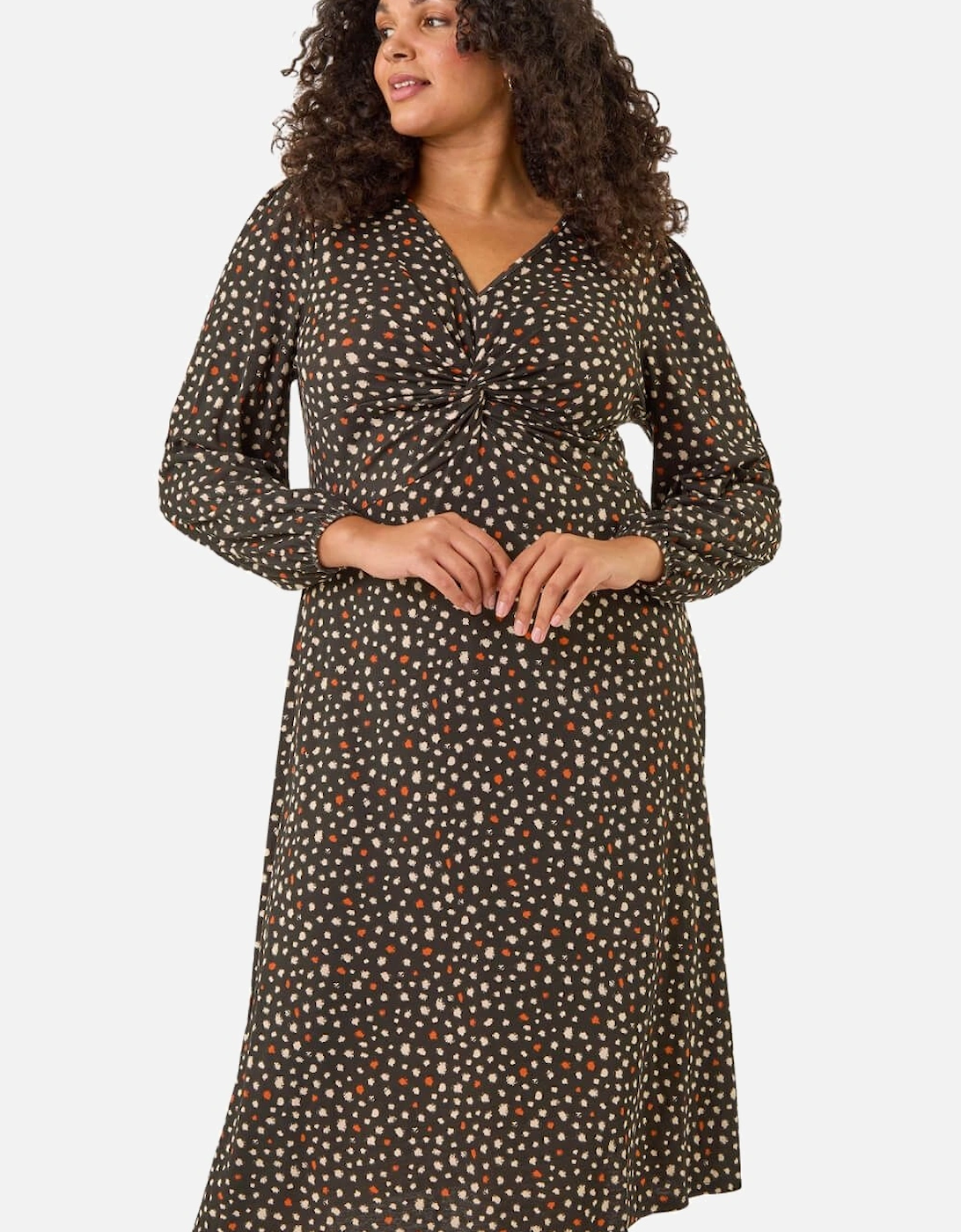 Curve Spot Twist Stretch Dress, 2 of 1
