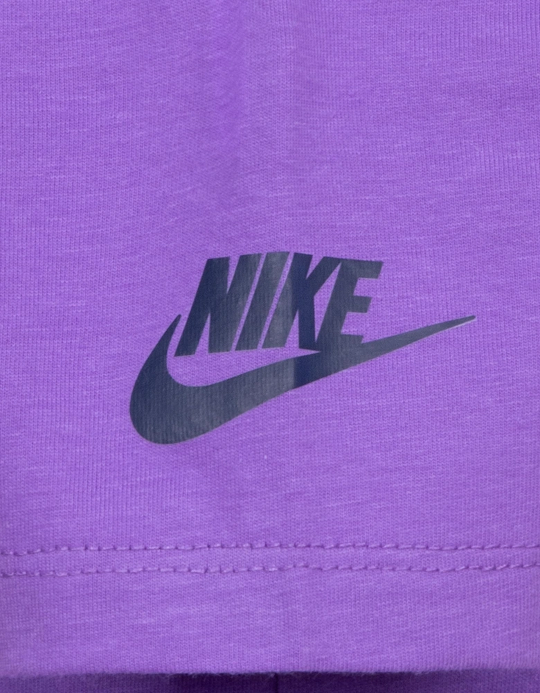 Girls Printed Club Graphic T-Shirt in Purple