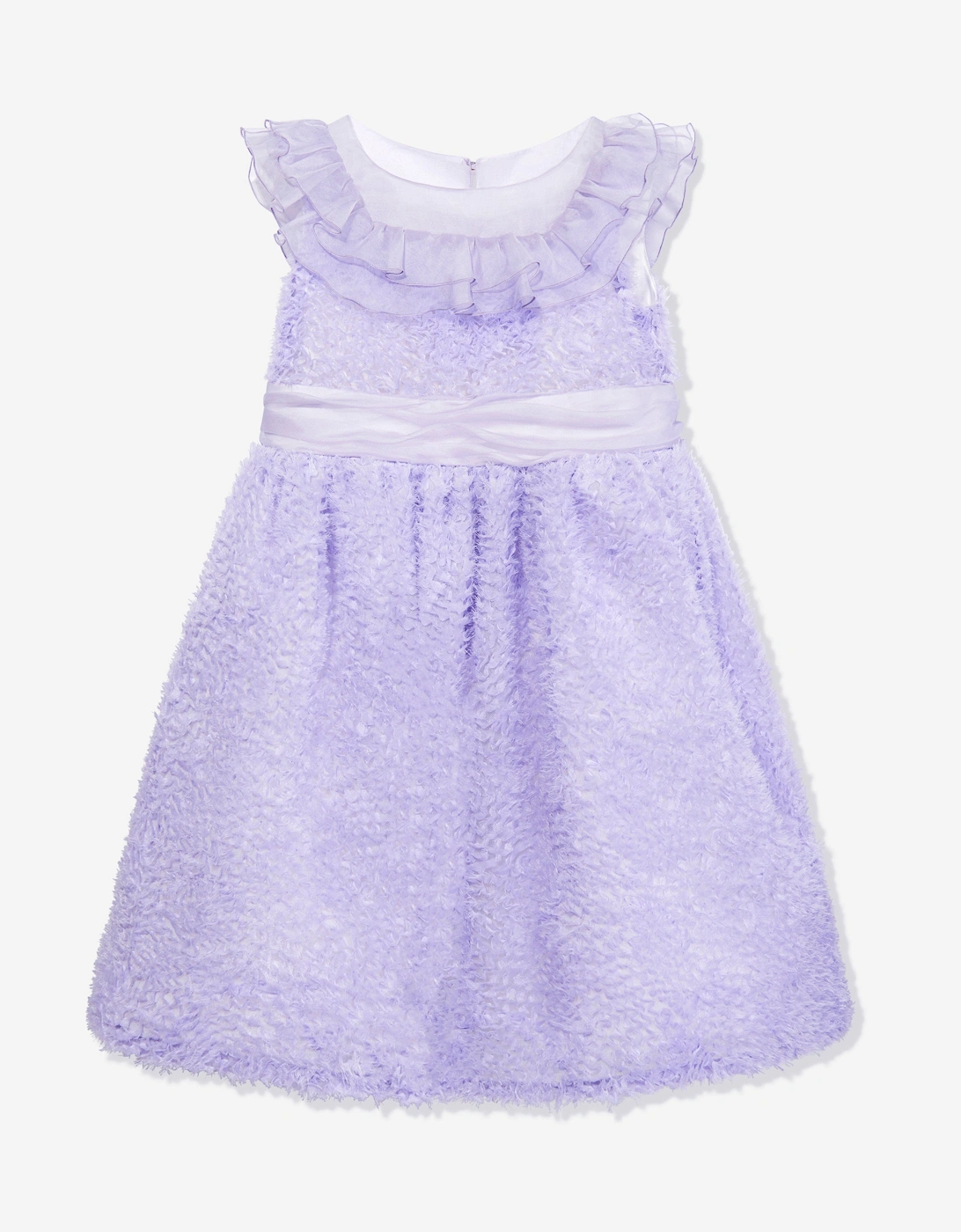 Girls Silk Georgette Occasion Dress in Purple, 6 of 5