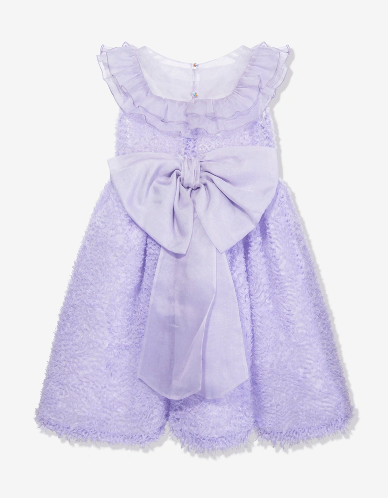 Girls Silk Georgette Occasion Dress in Purple