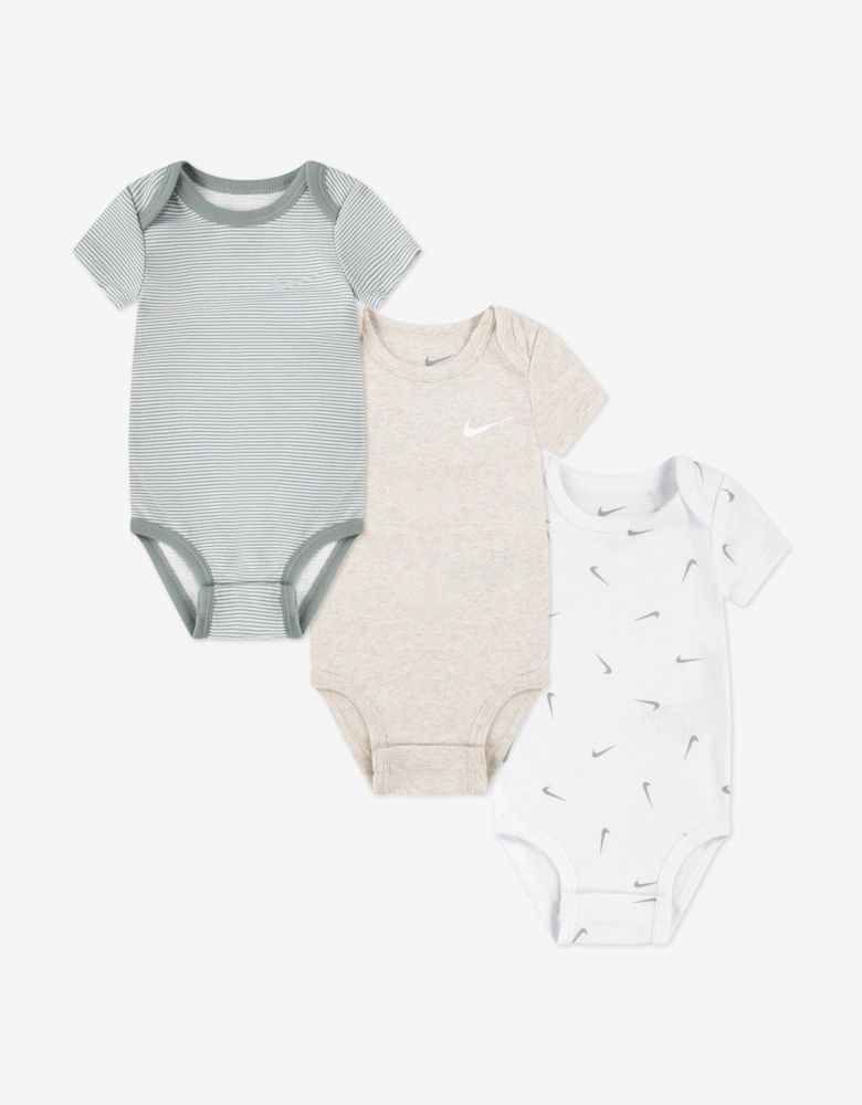 Baby Essentials 3 Pack Bodysuit Set in Multicolour