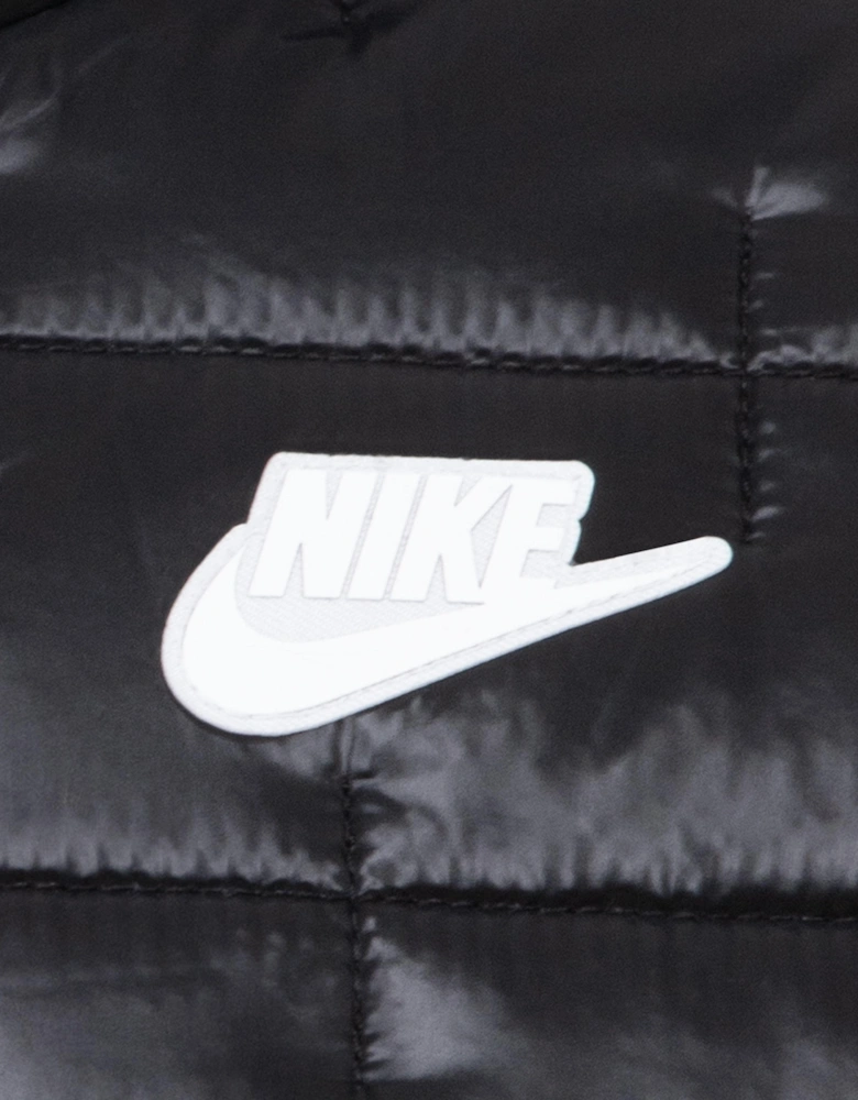 Girls Positive Quilted Jacket in Black