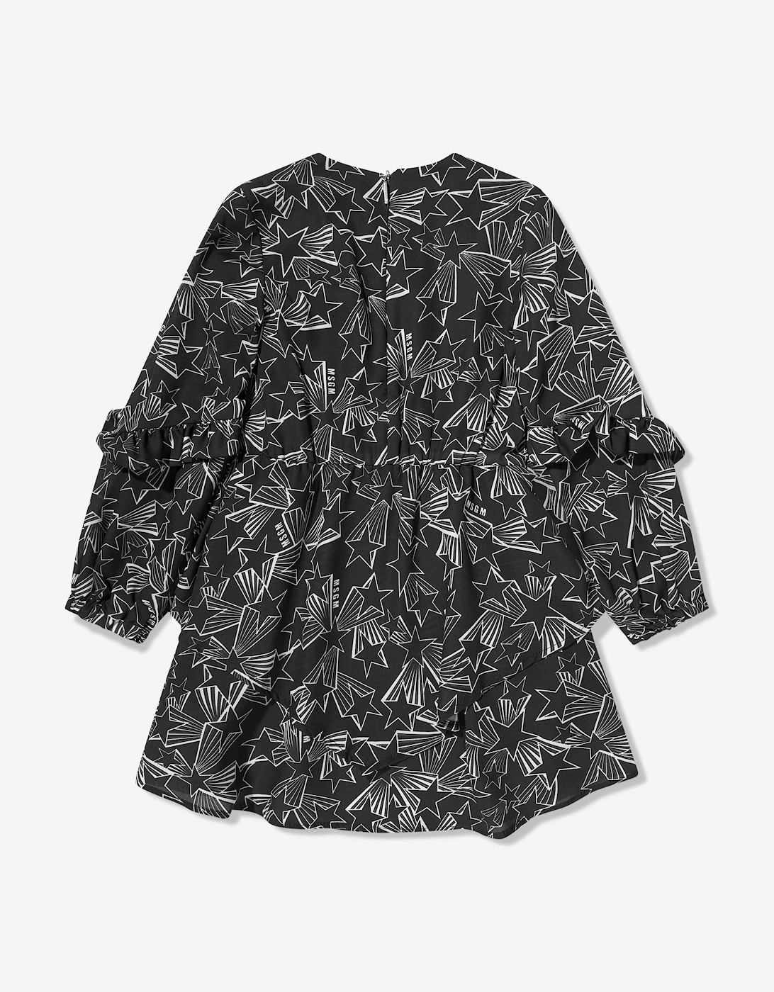 Msgm , Dresses, Female, Black, 6 Y | 116 Cm, Georgette Dress - Image 2