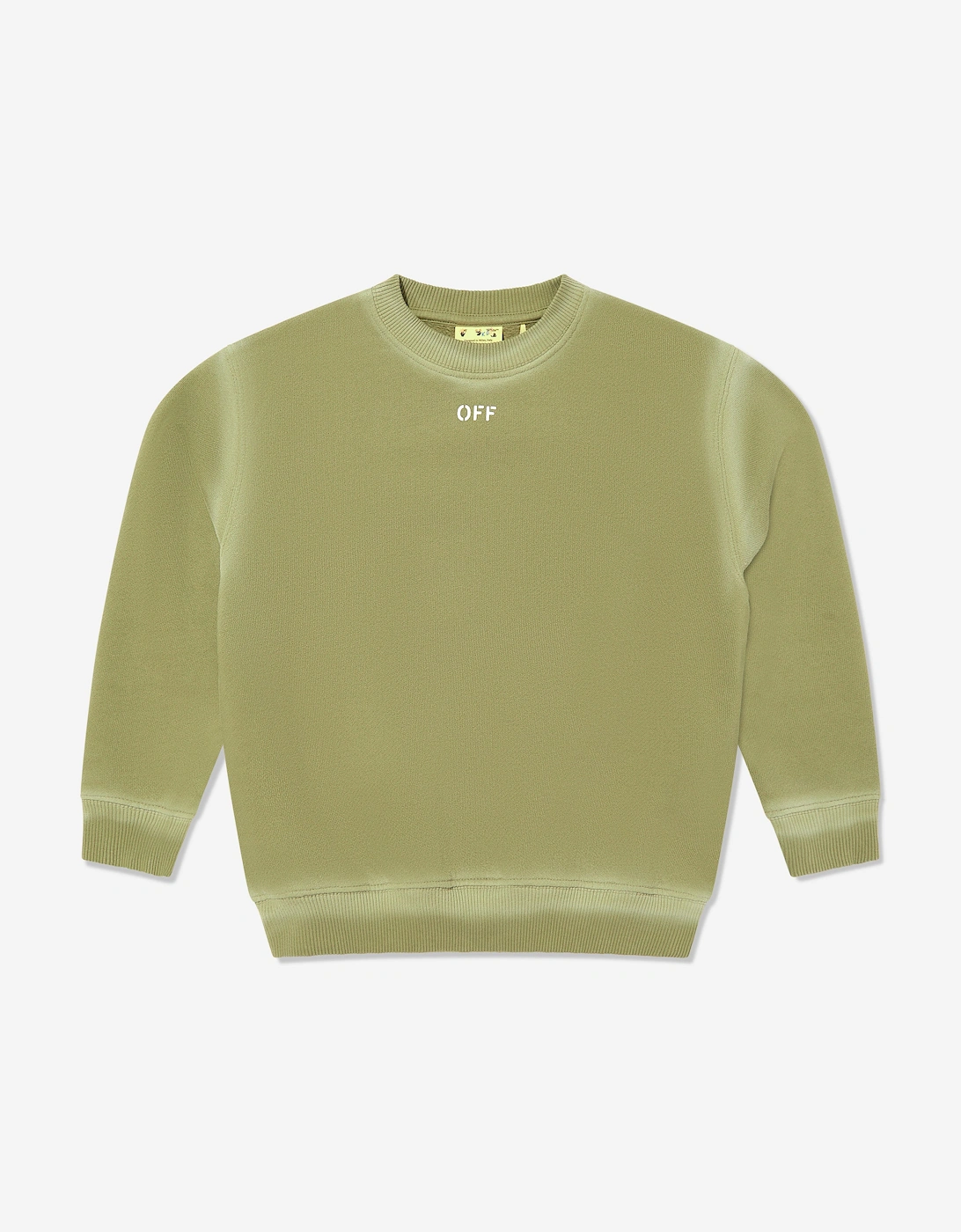 Boys Off Stamp Sweatshirt in Green, 5 of 4