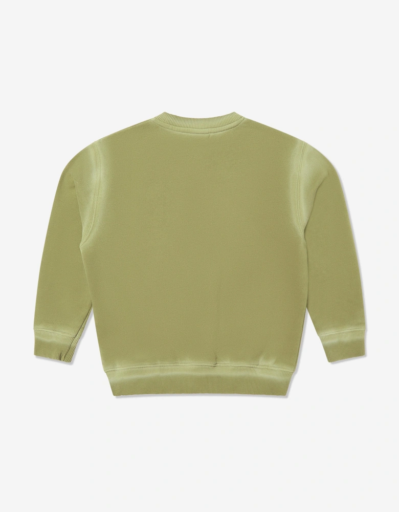 Boys Off Stamp Sweatshirt in Green