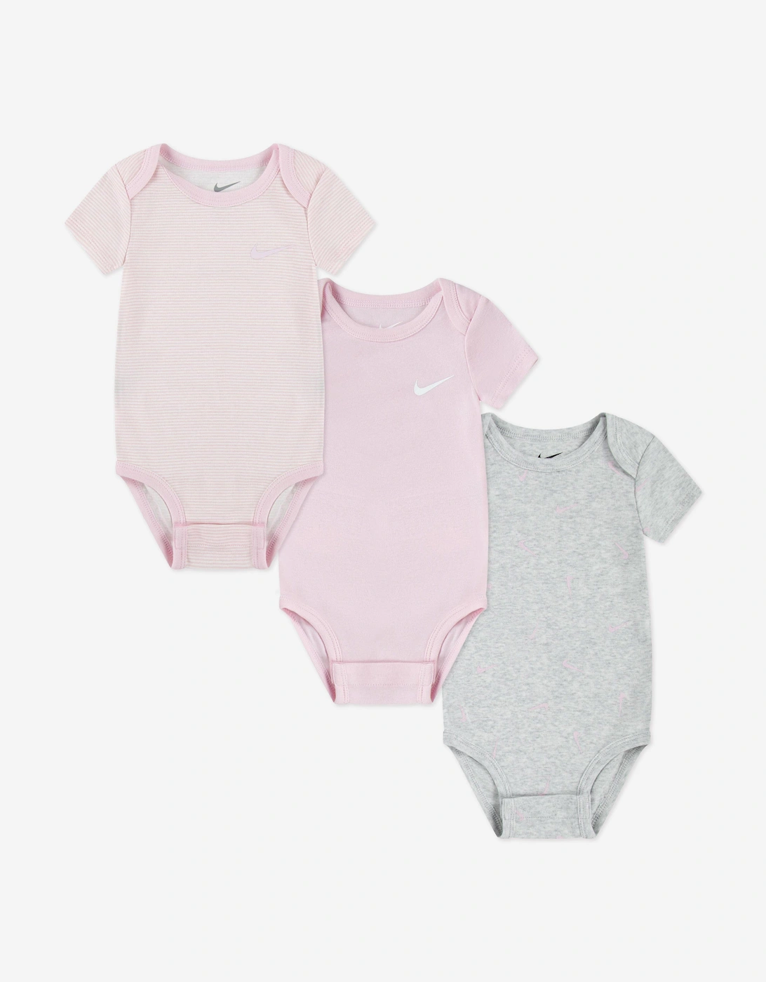 Baby Girls Essentials 3 Pack Bodysuit Set in Pink, 5 of 4