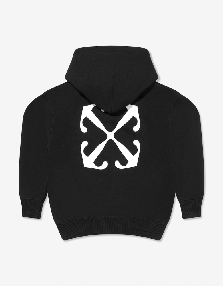 Kids Off Stamp Plain Hoodie in Black