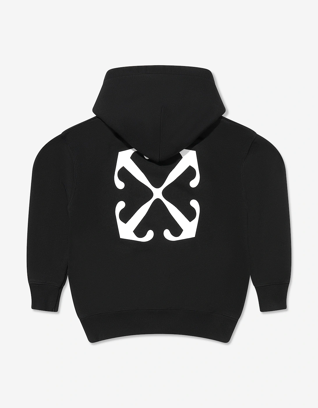 Kids Off Stamp Plain Hoodie in Black
