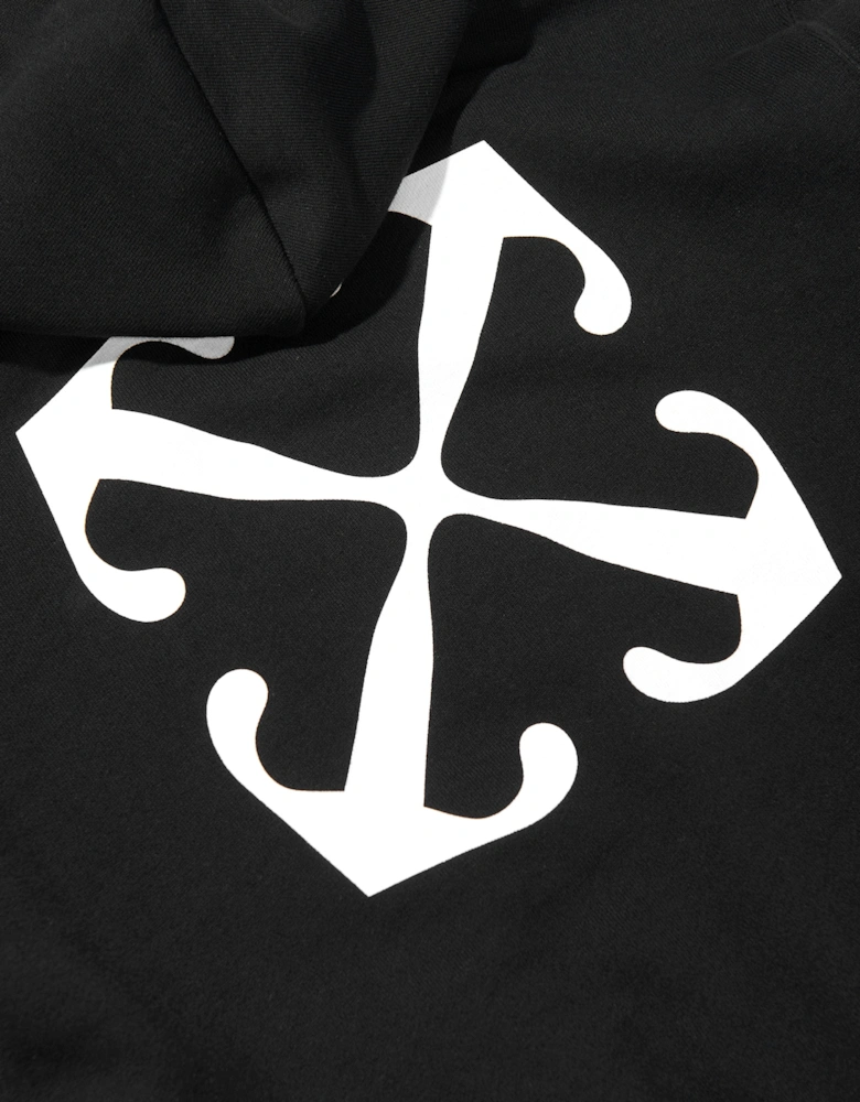 Kids Off Stamp Plain Hoodie in Black