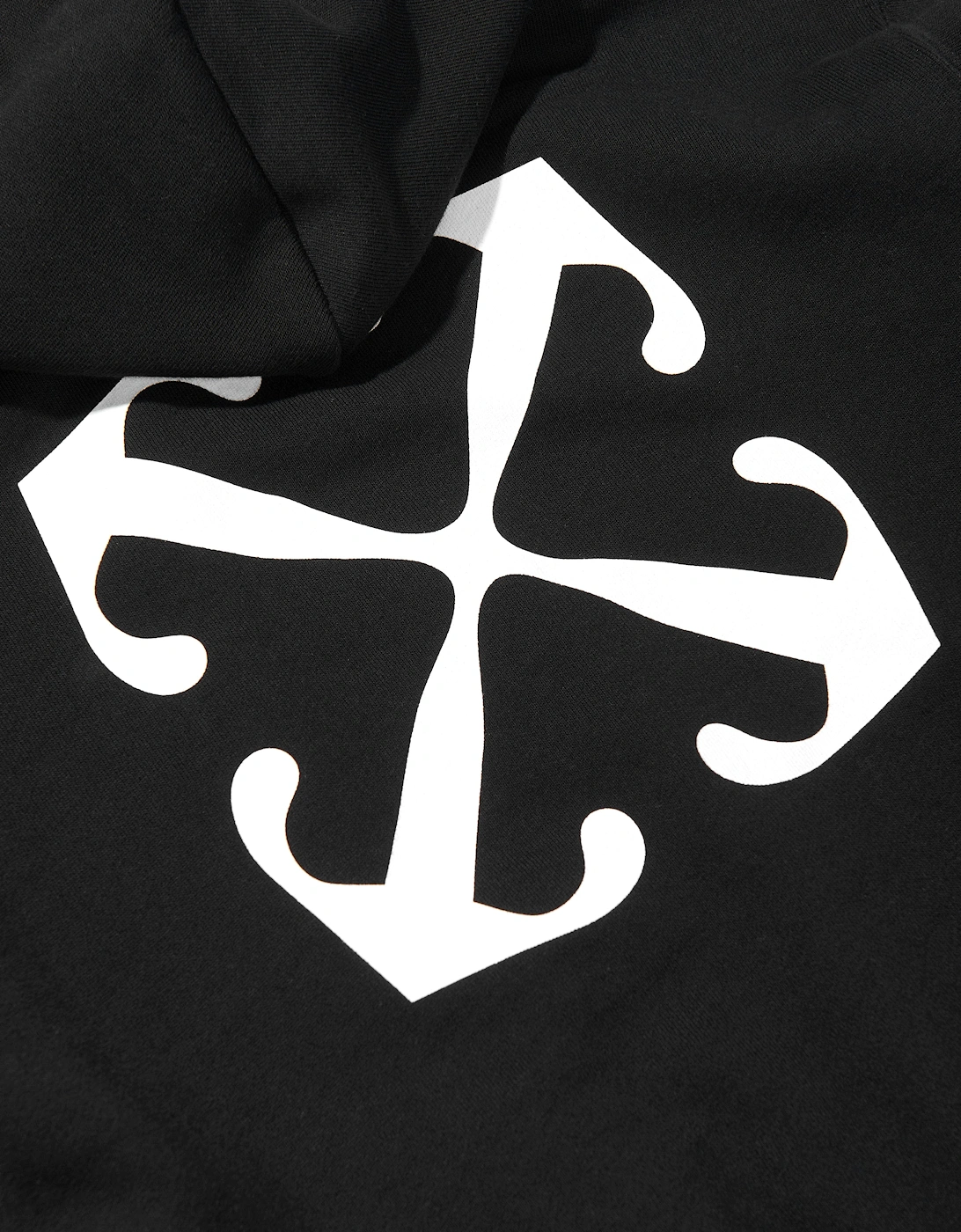 Kids Off Stamp Plain Hoodie in Black