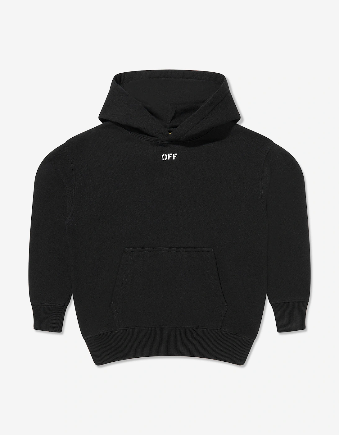 Kids Off Stamp Plain Hoodie in Black, 5 of 4