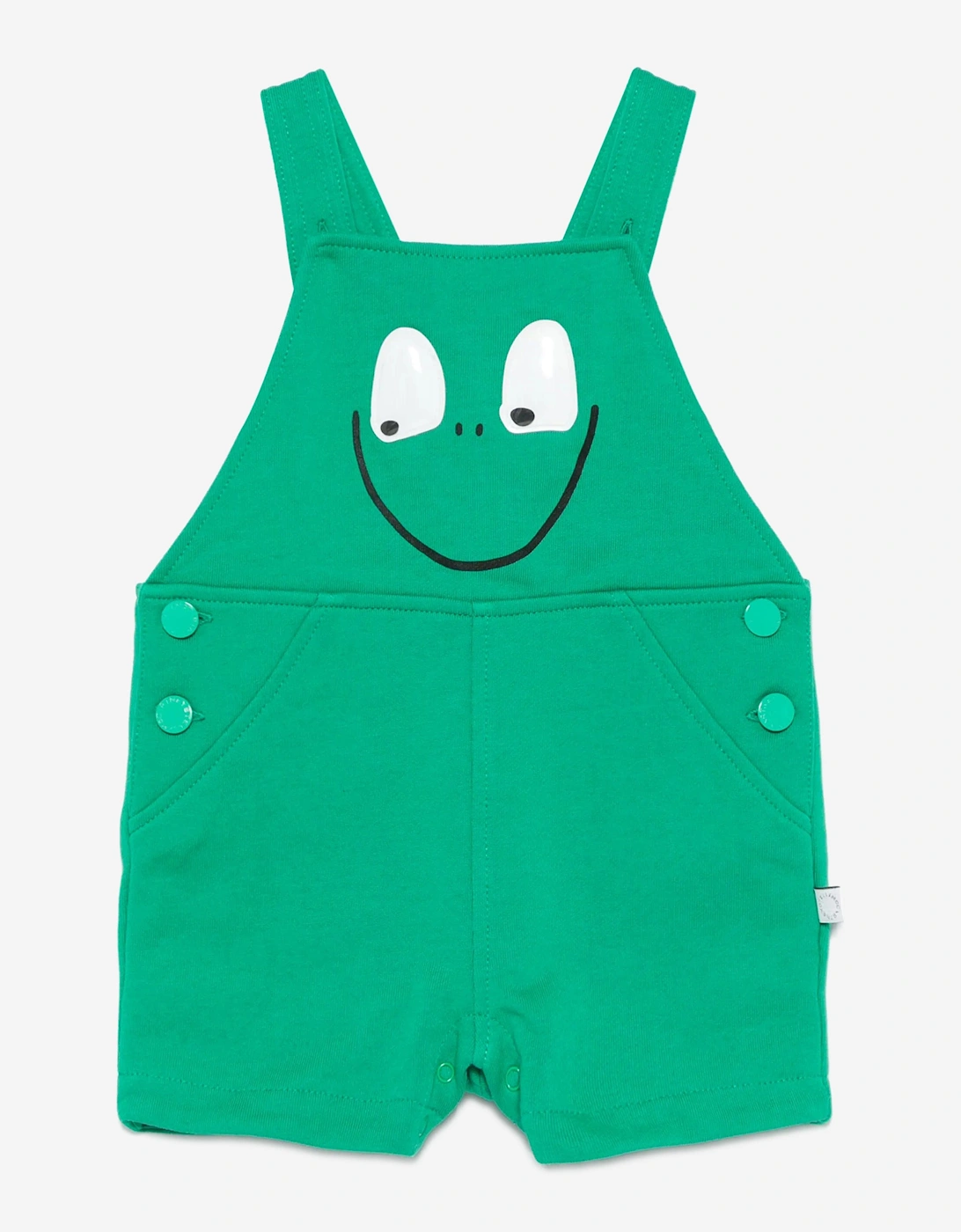Baby Boys Frog Dungarees in Green, 5 of 4