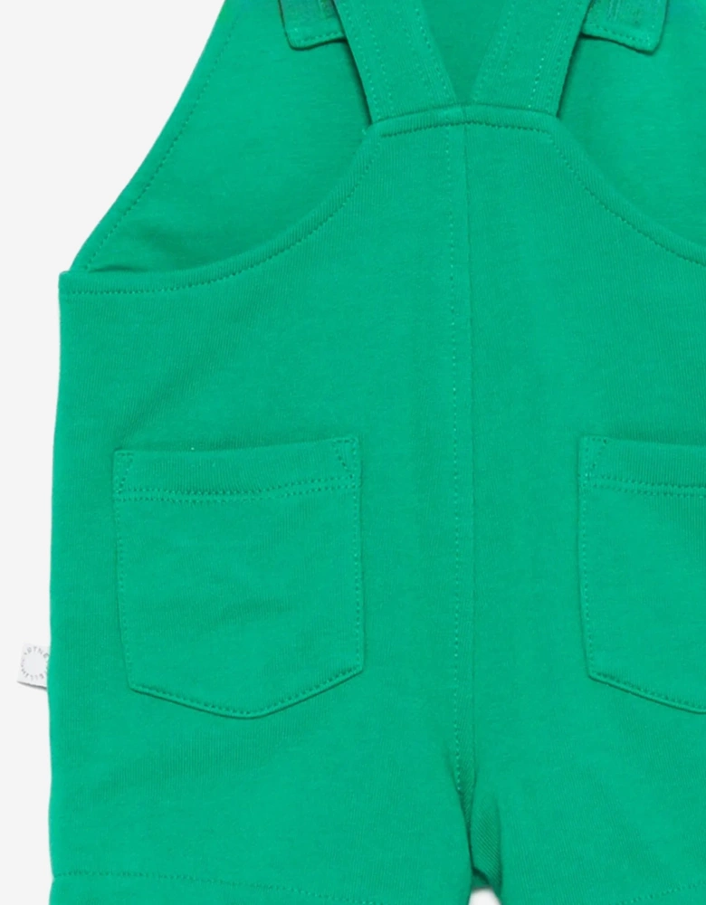 Baby Boys Frog Dungarees in Green