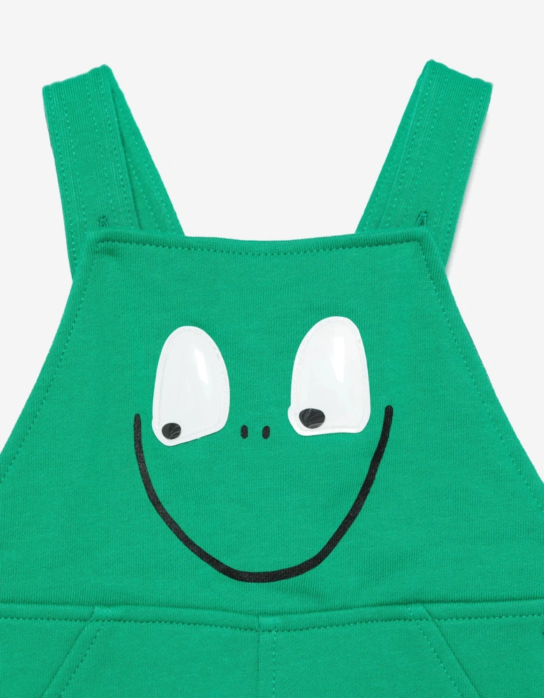 Baby Boys Frog Dungarees in Green