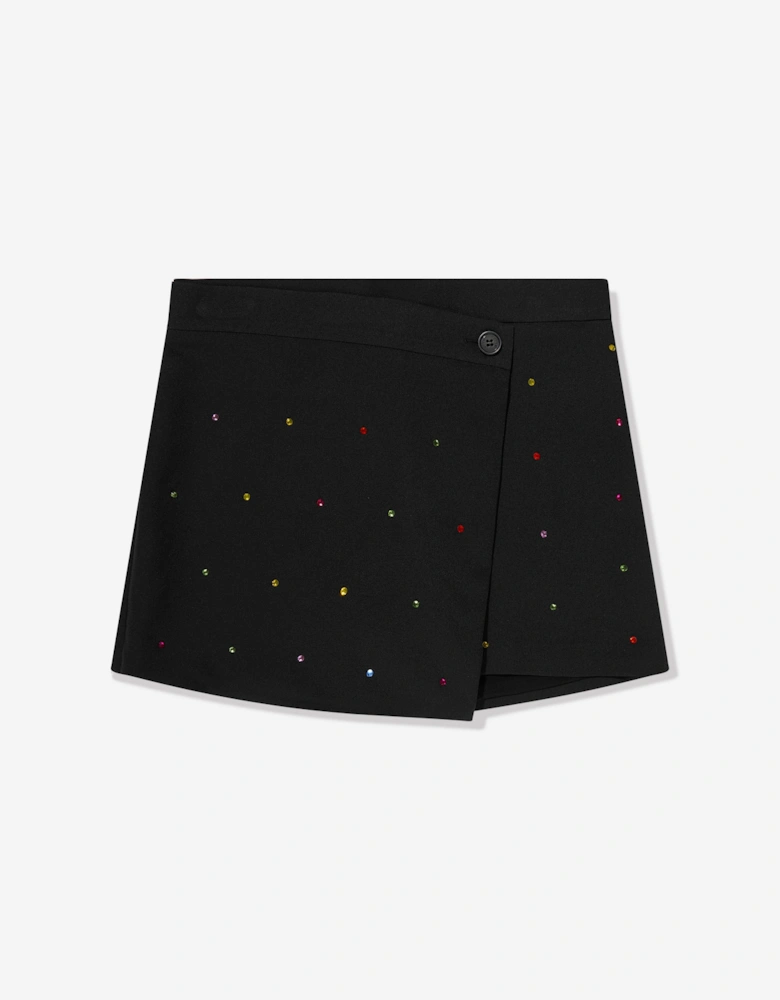 Girls Tech Fabric Skort in Black