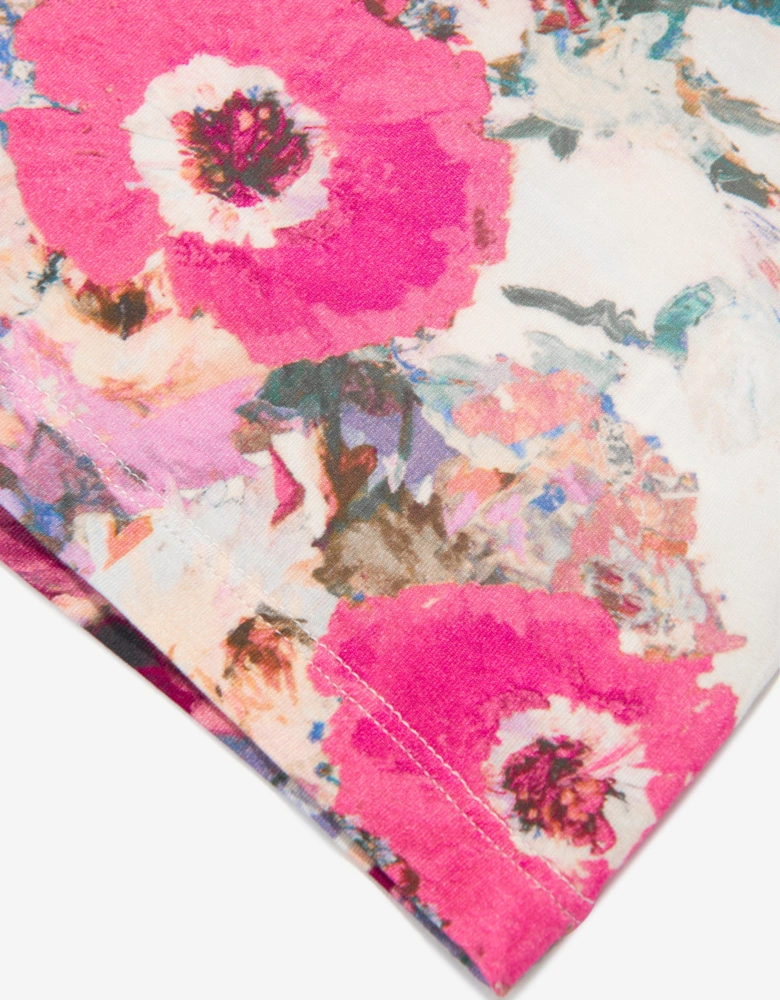 Girls Flower Print T-Shirt in Multicolour