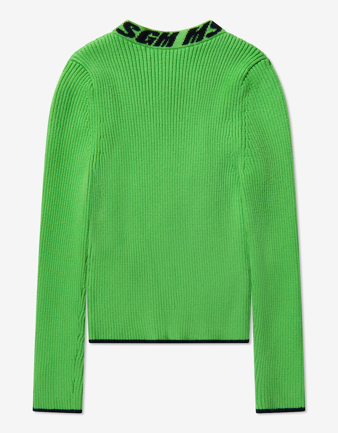 Girls Rib Knitted Turtleneck Jumper in Green