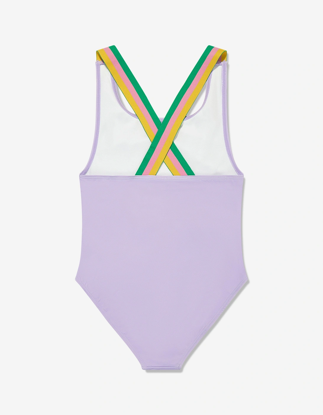 Girls Fringed Star Swimsuit in Purple