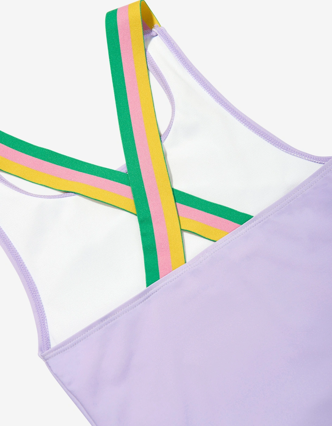 Girls Fringed Star Swimsuit in Purple