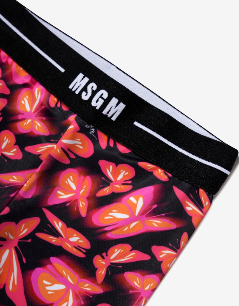 Girls Butterfly Leggings in Pink
