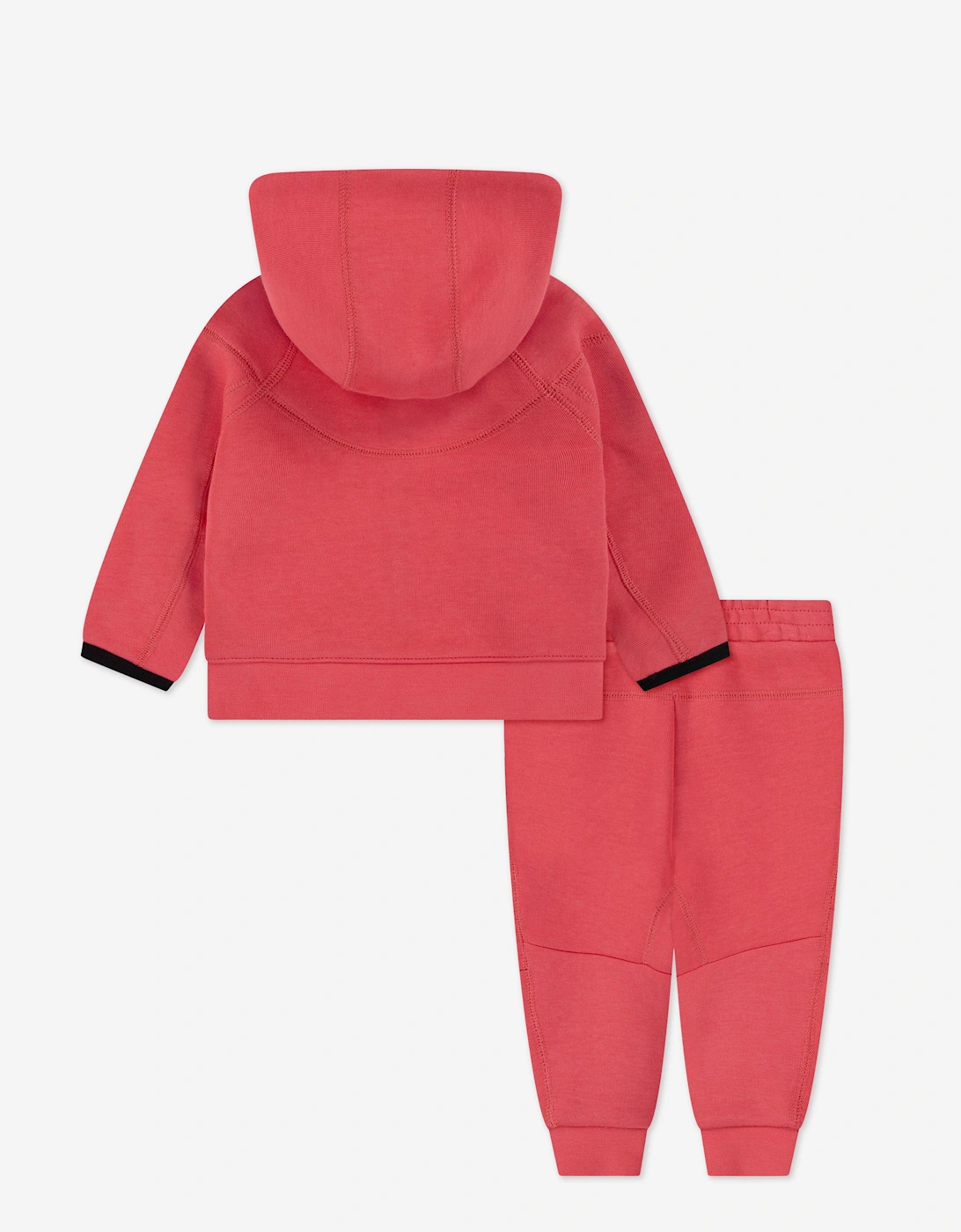 Girls Tech Fleece Hooded Full Zip Tracksuit in Pink