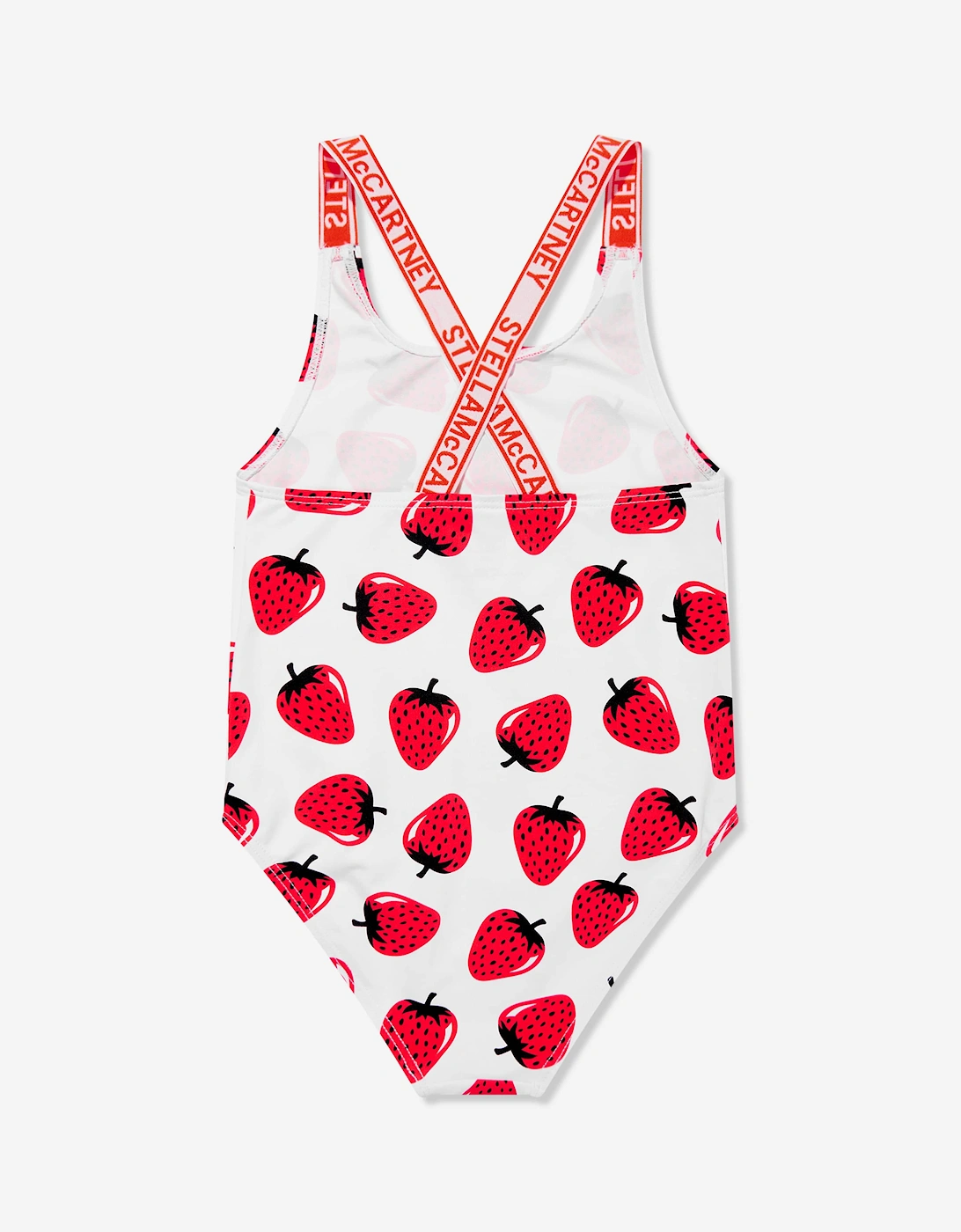 Girls Strawberry Swimsuit in White