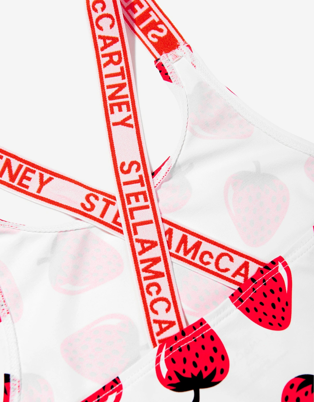 Girls Strawberry Swimsuit in White