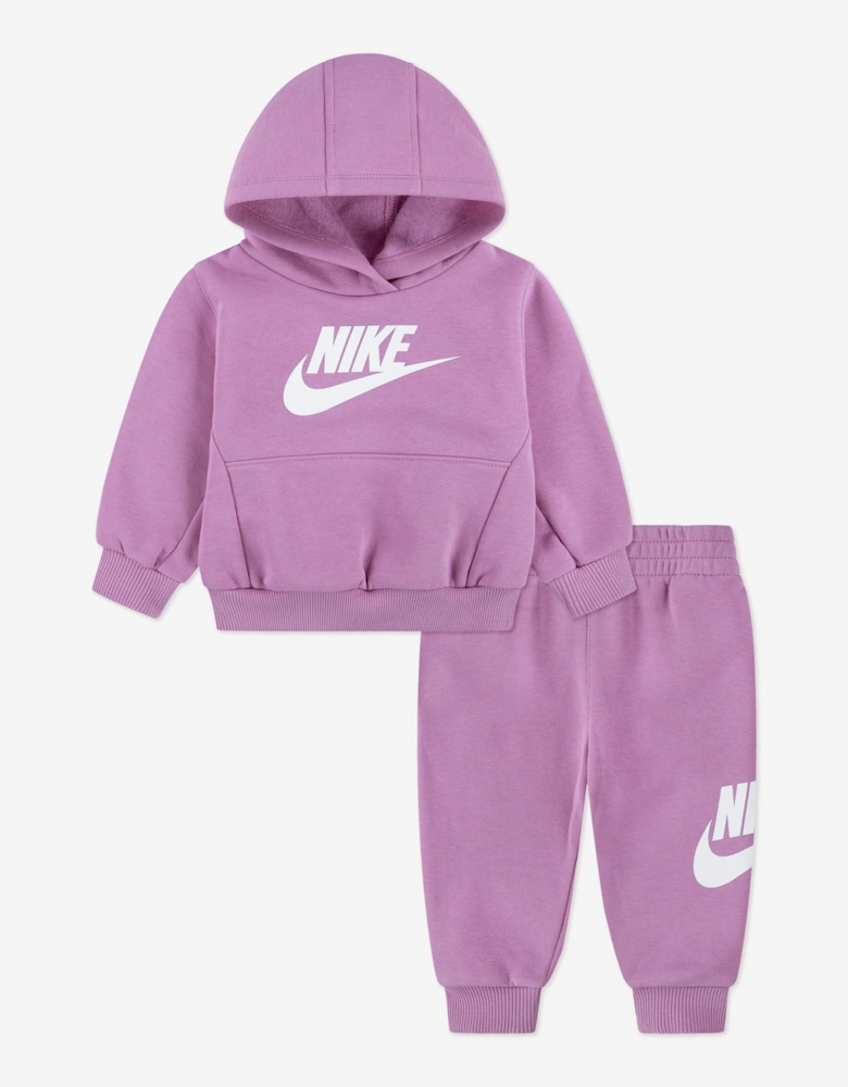 Girls Club Fleece Tracksuit in Pink