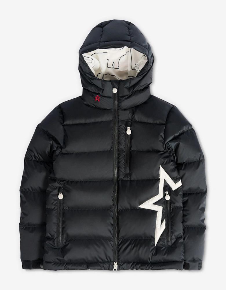 Kids Super Mojo Down Puffer Jacket in Black
