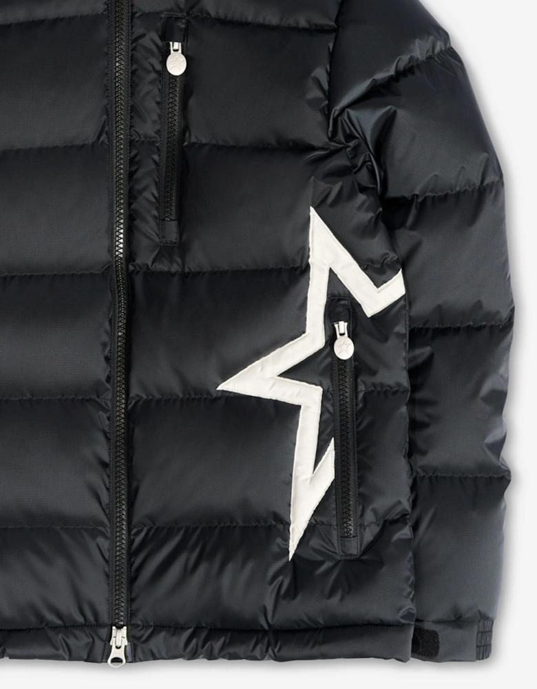 Kids Super Mojo Down Puffer Jacket in Black