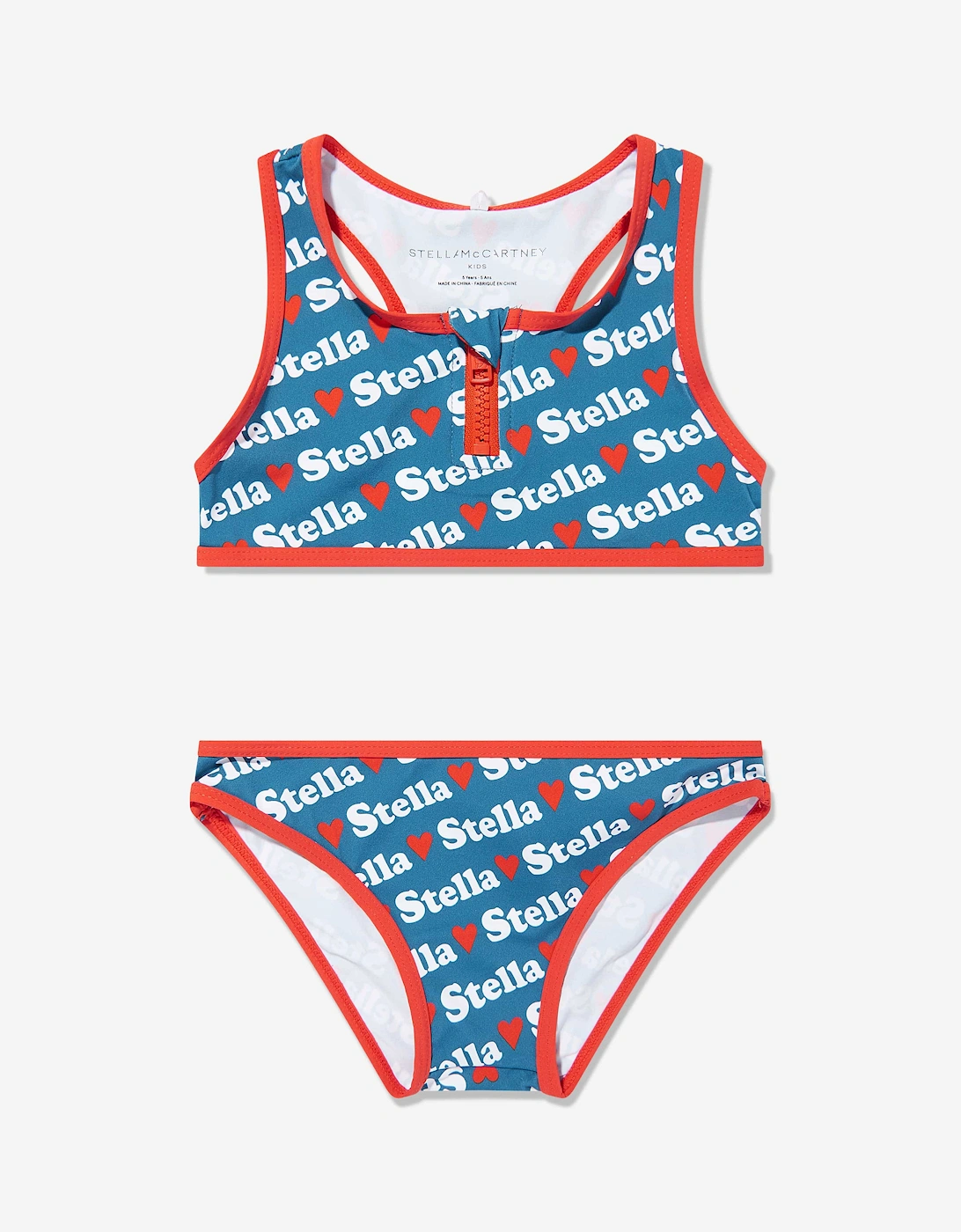 Girls Heart Logo Bikini in Blue, 5 of 4