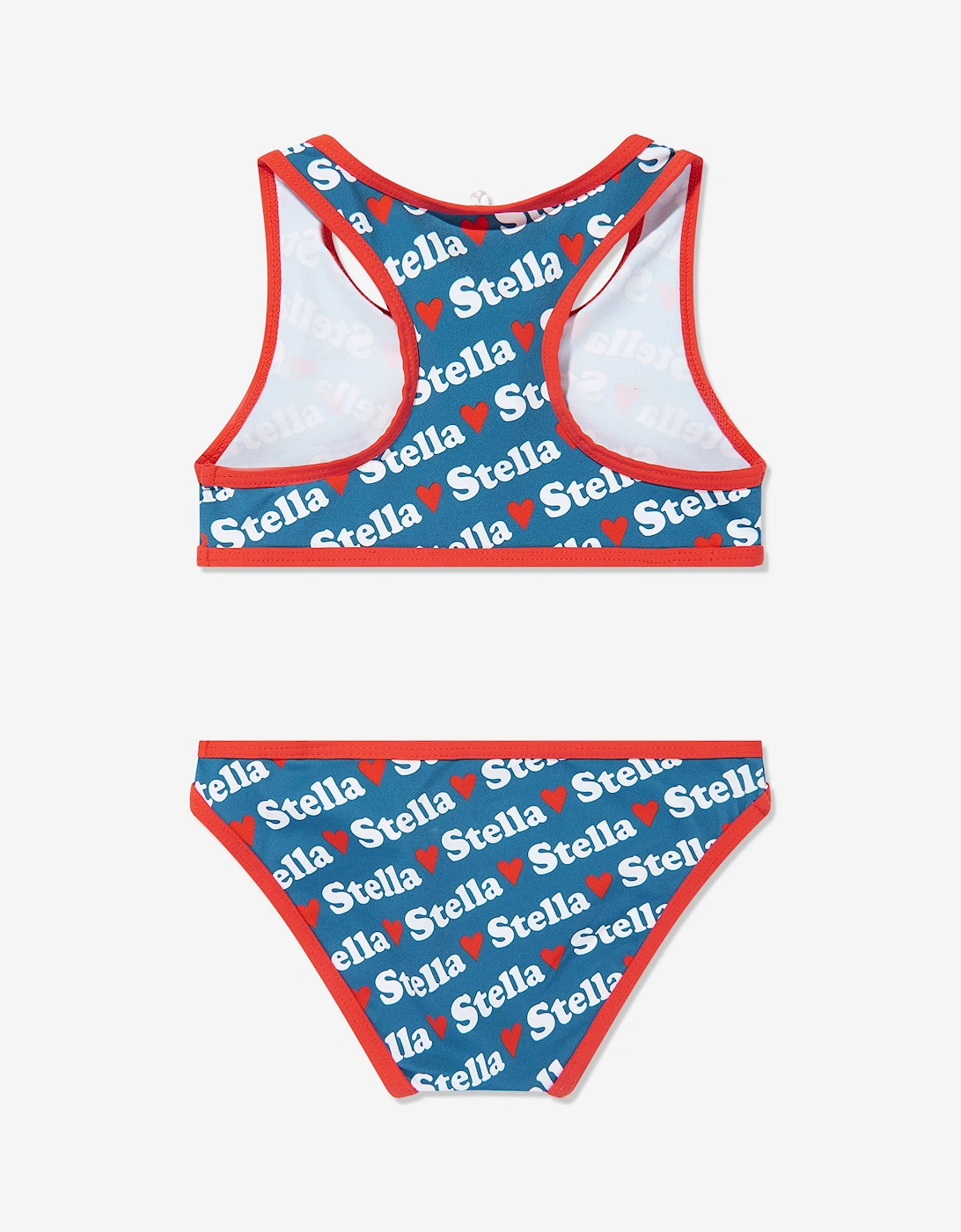 Girls Heart Logo Bikini in Blue