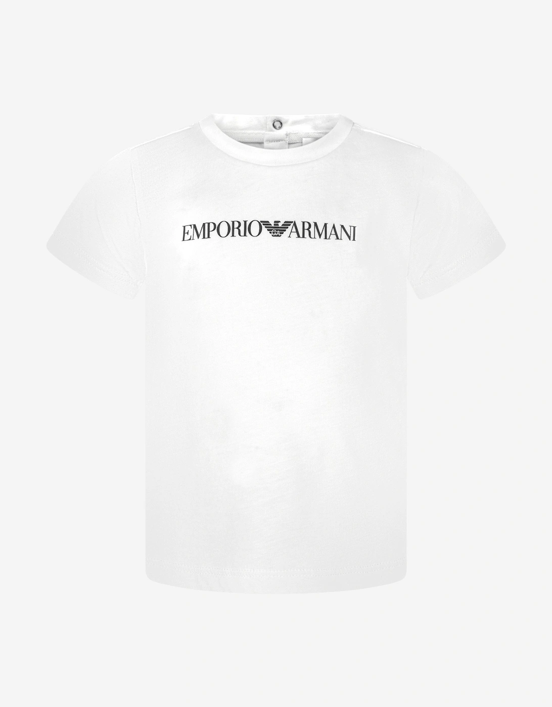 Baby Boys Logo T-Shirt in White, 5 of 4