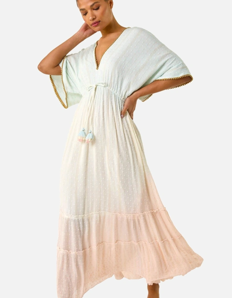 Ombre V-Neck Maxi Dress