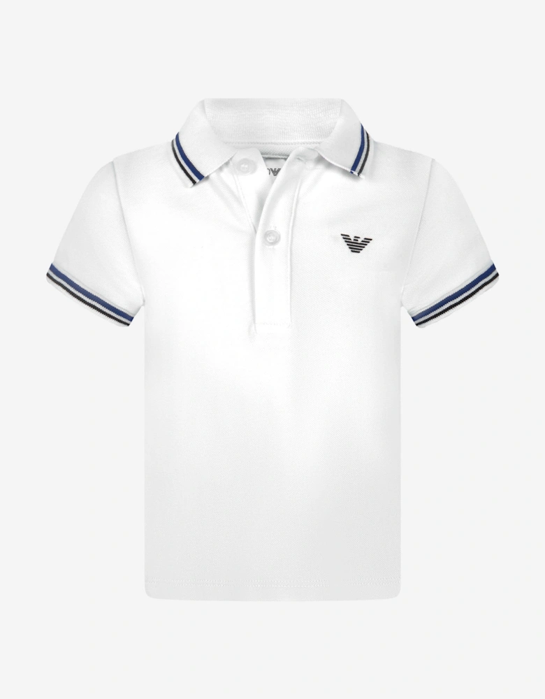 Baby Boys Logo Polo Shirt In White