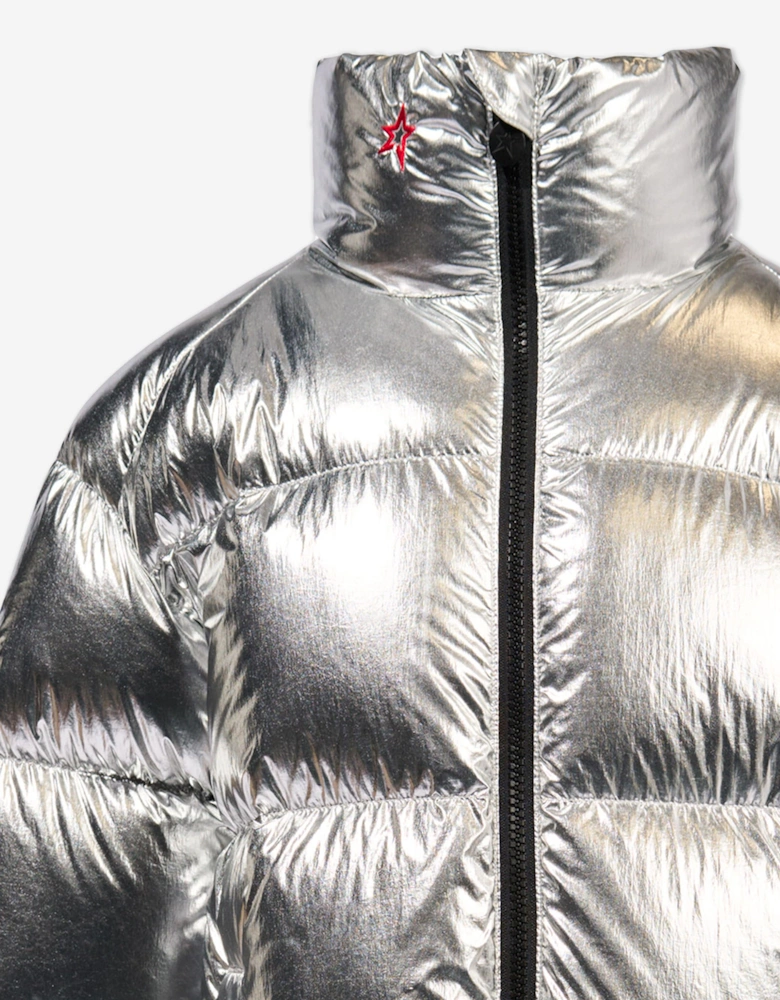 Girls Nuuk Down Puffer Jacket in Silver
