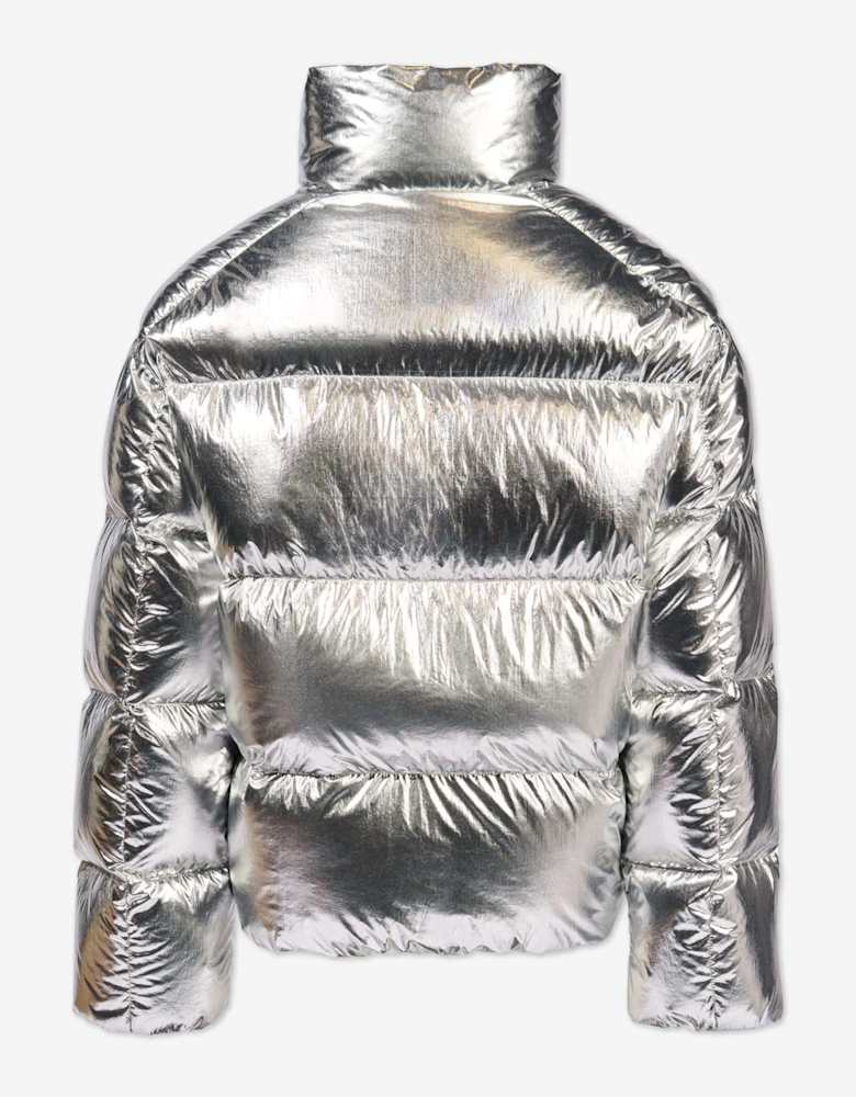 Girls Nuuk Down Puffer Jacket in Silver