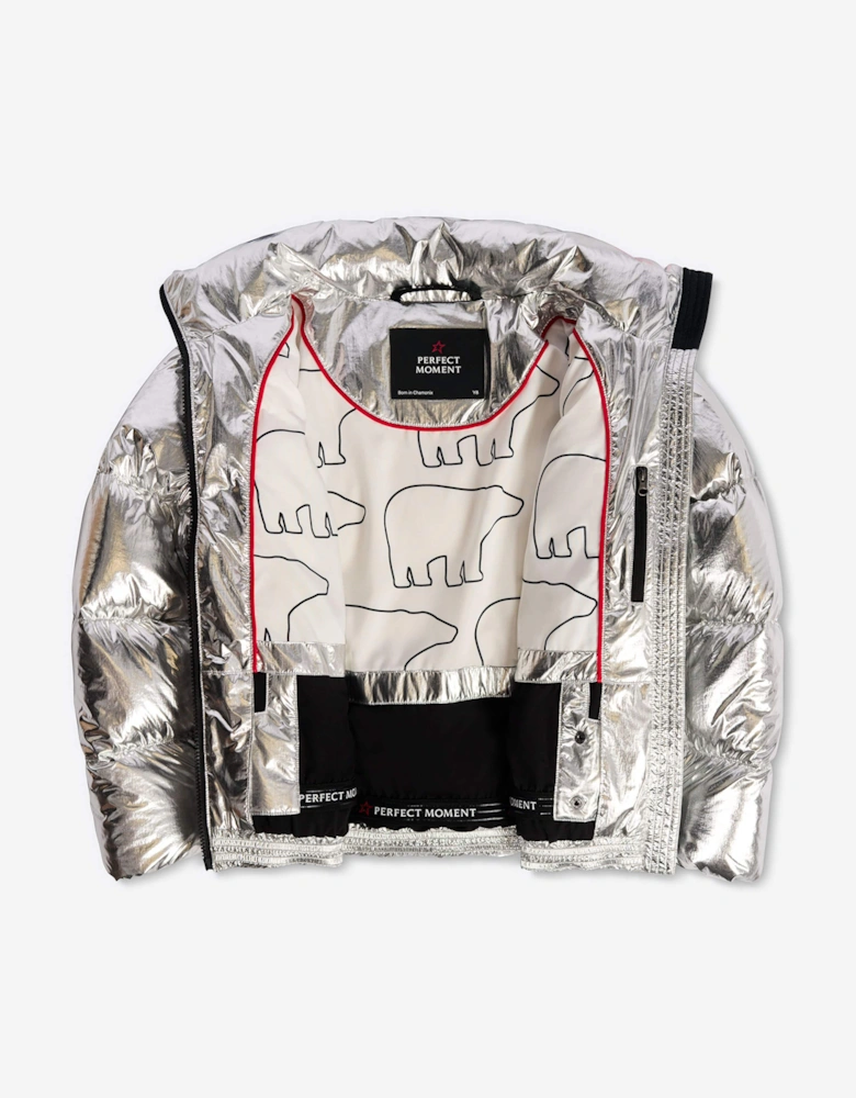 Girls Nuuk Down Puffer Jacket in Silver