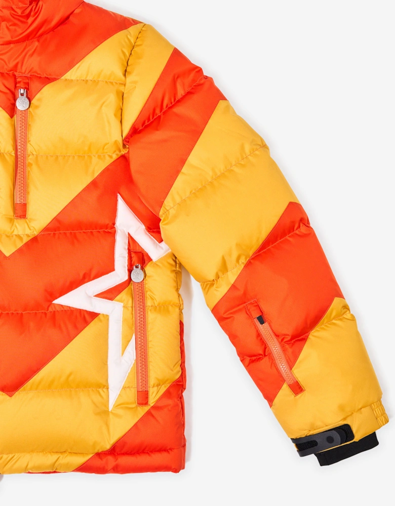 Kids Super Mojo Down Puffer Jacket in Yellow