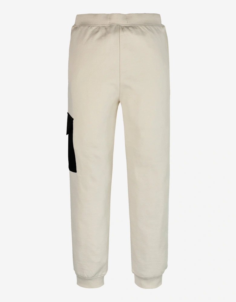 Boys Colourblock Cargo Joggers in Ivory