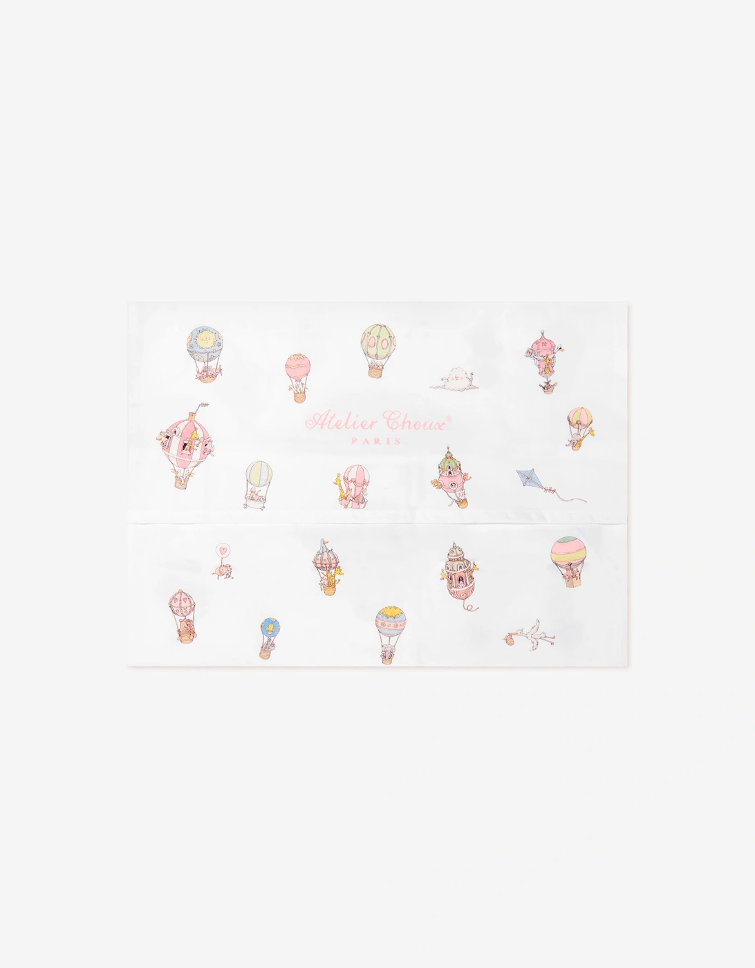 Baby Hot Air Balloons Satin Pillow (40 cm x 30 cm)